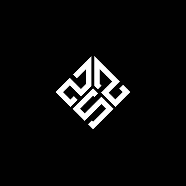 Diseño Del Logotipo Letra Zsz Sobre Fondo Negro Zsz Iniciales — Vector de stock