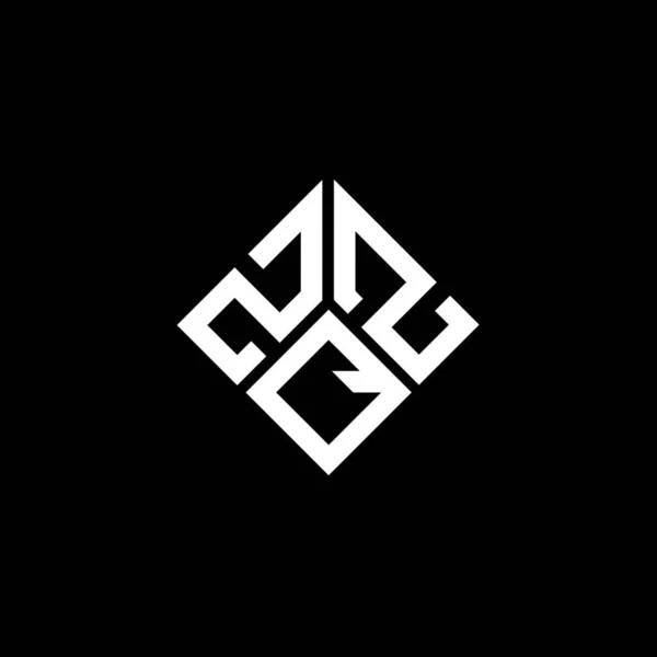 Zqz Buchstabe Logo Design Auf Schwarzem Hintergrund Zqz Kreative Initialen — Stockvektor