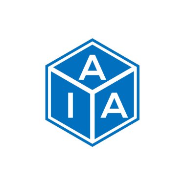 Siyah arka planda AIA harf logosu tasarımı. AIA yaratıcı harf logosu konsepti. AIA harf tasarımı.