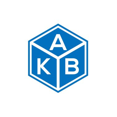 Namı diğer siyah arka planda logo tasarımı. Namı diğer yaratıcı harflerin baş harfleri logo konsepti. AKB harf tasarımı.