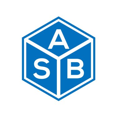 Siyah arka planda ASB harfi logo tasarımı. ASB yaratıcı harflerin baş harfleri logo kavramı. ASB harf tasarımı.
