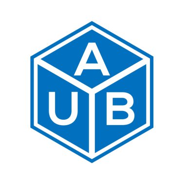 ABU harf logosu tasarımı siyah arka planda. ABU yaratıcı harflerin baş harfleri logo kavramı. ABU harf tasarımı.
