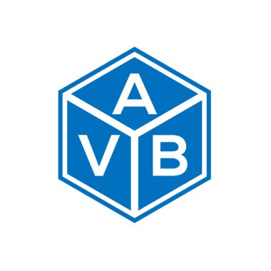 Siyah arka planda AVB harfi logo tasarımı. AVB yaratıcı harflerin baş harfleri logo kavramı. AVB harf tasarımı.