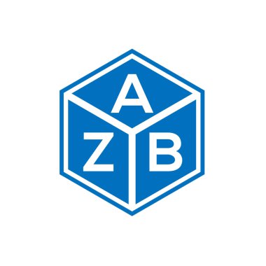 Siyah arka planda AZB harfi logo tasarımı. AZB yaratıcı harflerin baş harfleri logo kavramı. AZB harf tasarımı.