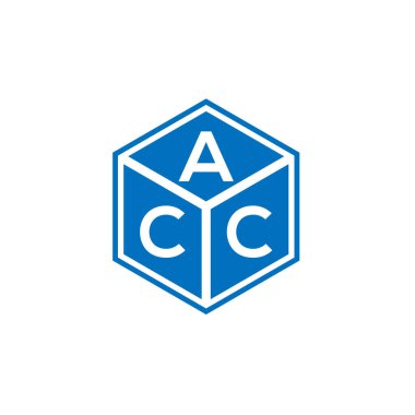 Siyah arka planda ACC harf logosu tasarımı. ACC yaratıcı harflerin baş harfleri logo kavramı. ACC harf tasarımı.