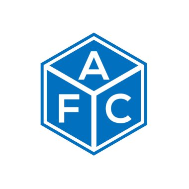 Siyah arka planda AFC harf logosu tasarımı. AFC yaratıcı harflerin baş harfleri logo kavramı. AFC harf tasarımı.
