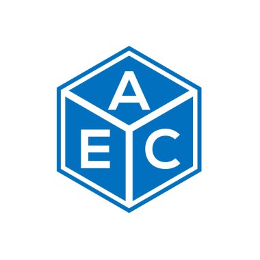 Siyah arka planda AEC harf logosu tasarımı. AEC yaratıcı harflerin baş harfleri logo kavramı. AEC mektup tasarımı.