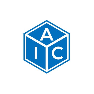 Siyah arka planda AIC harf logosu tasarımı. AIC yaratıcı harflerin baş harfleri logo kavramı. AIC harf tasarımı.