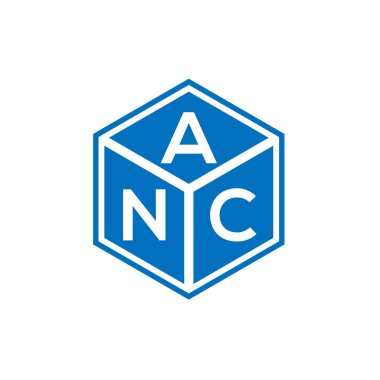 Siyah arka planda ANC harfi logo tasarımı. ANC yaratıcı harflerin baş harfleri logo kavramı. ANC harf tasarımı.
