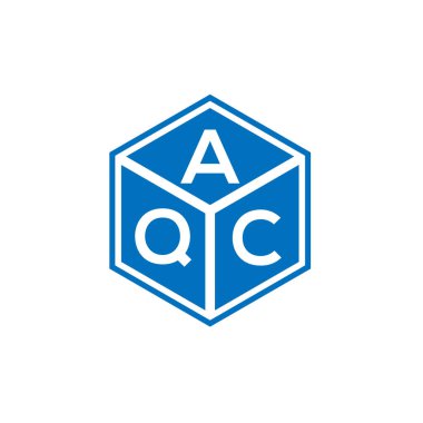 Siyah arka planda AQC harf logosu tasarımı. AQC yaratıcı harflerin baş harfleri logo kavramı. AQC harf tasarımı.