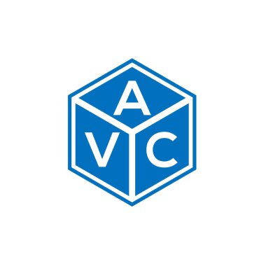 Siyah arka planda AVC harf logosu tasarımı. AVC yaratıcı harflerin baş harfleri logo kavramı. AVC harf tasarımı.