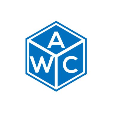 Siyah arka planda AWC harf logosu tasarımı. AWC yaratıcı harflerin baş harfleri logo kavramı. AWC harf tasarımı.