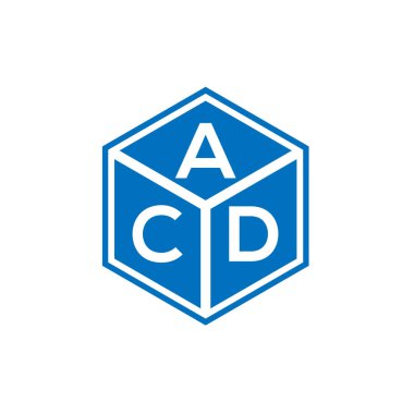 Siyah arka planda ACD harf logosu tasarımı. ACD yaratıcı harflerin baş harfleri logo kavramı. ACD harf tasarımı.