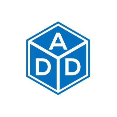 Siyah arka planda ADD harf logosu tasarımı. ADD yaratıcı harflerin baş harfleri logo kavramı. ADD harf tasarımı.
