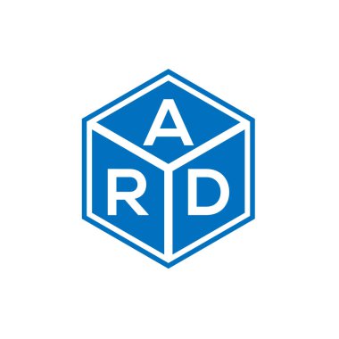 Siyah arka planda ARD harfi logo tasarımı. ARD yaratıcı harflerin baş harfleri logo kavramı. ARD harf tasarımı.