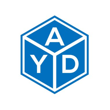 Siyah arka planda AYD harf logosu tasarımı. AYD yaratıcı harflerin baş harfleri logo kavramı. AYD harf tasarımı.