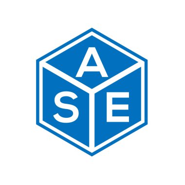 ASE mektup logosu tasarımı siyah arka planda. ASE yaratıcı harfler harf logosu konsepti. ASE harf tasarımı.