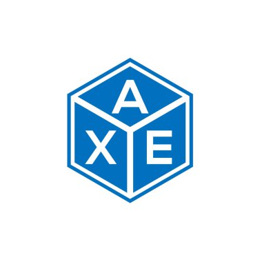 Siyah arka planda AXE harf logosu tasarımı. AXE yaratıcı harflerin baş harfleri logo kavramı. AXE harf tasarımı.