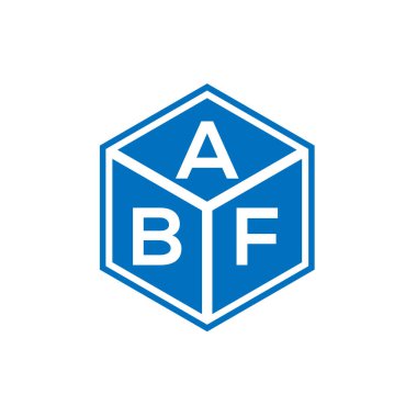 Siyah arka planda ABF harf logosu tasarımı. ABF yaratıcı harflerin baş harfleri logo kavramı. ABF harf tasarımı.