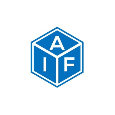 Siyah arkaplanda AIF mektup logosu tasarımı. AIF yaratıcı harflerin baş harfleri logo kavramı. AIF harf tasarımı.