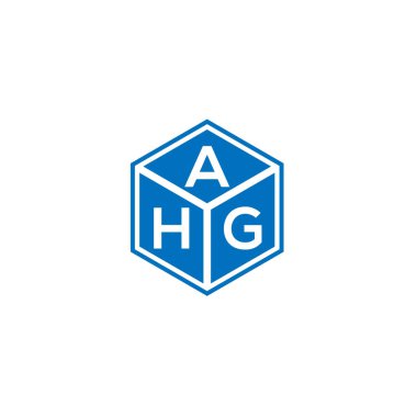 Siyah arkaplanda AHG harf logosu tasarımı. AHG yaratıcı harflerin baş harfleri logo kavramı. AHG harf tasarımı.