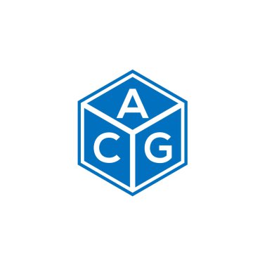 Siyah arka planda ACG harf logosu tasarımı. ACG yaratıcı harflerin baş harfleri logo kavramı. ACG harf tasarımı.