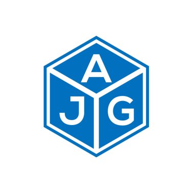 Siyah arka planda AJG harf logosu tasarımı. AJG yaratıcı harflerin baş harfleri logo kavramı. AJG harf tasarımı.
