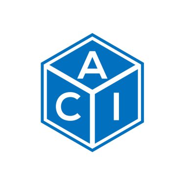 Siyah arka planda ACI harf logosu tasarımı. ACI yaratıcı harflerin baş harfleri logo kavramı. ACI harf tasarımı.