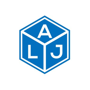 Siyah arka planda ALJ harfi logo tasarımı. ALJ yaratıcı harflerin baş harfleri logo kavramı. ALJ harf tasarımı.