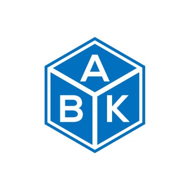 ABK harf logo tasarımı siyah arka planda. ABK yaratıcı harflerin baş harfleri logo kavramı. ABK harf tasarımı.