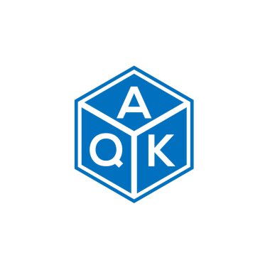 Siyah arka planda AQK harf logosu tasarımı. AQK yaratıcı harflerin baş harfleri logo kavramı. AQK harf tasarımı.
