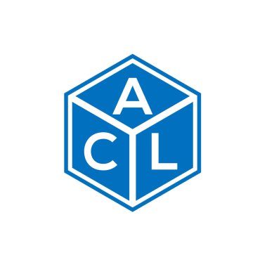 Siyah arka planda ACL harf logosu tasarımı. ACL yaratıcı harflerin baş harfleri logo kavramı. ACL harf tasarımı.