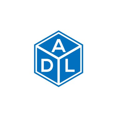 Siyah arkaplanda ADL harf logosu tasarımı. ADL yaratıcı harflerin baş harfleri logo kavramı. ADL harf tasarımı.