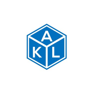 Siyah arka planda AKL harf logosu tasarımı. AKL yaratıcı harflerin baş harfleri logo kavramı. AKL harf tasarımı.
