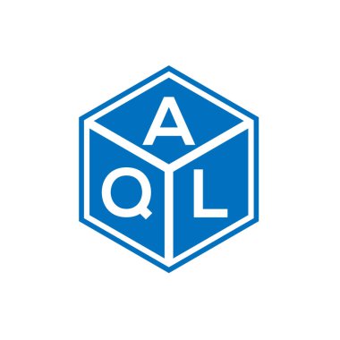 Siyah arka planda AQL harf logosu tasarımı. AQL yaratıcı harflerin baş harfleri logo kavramı. AQL harf tasarımı.
