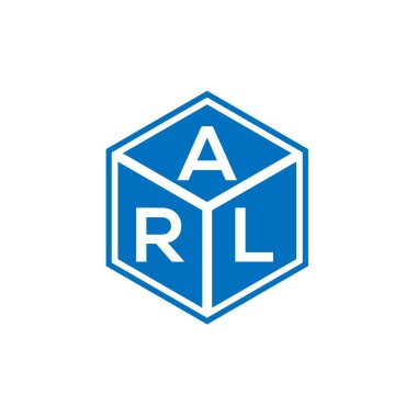Siyah arkaplanda ARL harf logosu tasarımı. ARL yaratıcı harflerin baş harfleri logo kavramı. ARL harf tasarımı.
