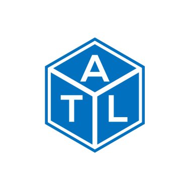 Siyah arkaplanda ATL harf logosu tasarımı. ATL yaratıcı harflerin baş harfleri logo kavramı. ATL harf tasarımı.