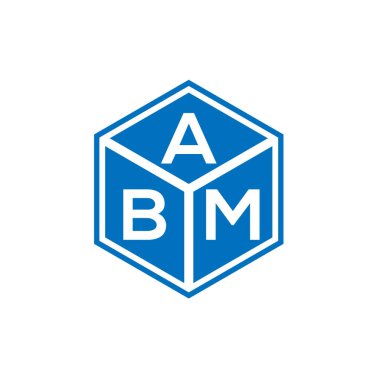 Siyah arka planda ABM harf logosu tasarımı. ABM yaratıcı harflerin baş harfleri logo kavramı. ABM harf tasarımı.