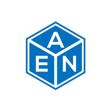 Siyah arkaplanda AEN harfi logo tasarımı. AEN yaratıcı harfler logosu konsepti. AEN harf tasarımı.