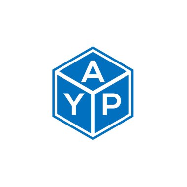 Siyah arka planda AYP harf logosu tasarımı. AYP yaratıcı harflerin baş harfleri logo kavramı. AYP harf tasarımı.