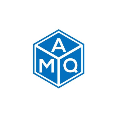 Siyah arka planda AMQ harfi logo tasarımı. AMQ yaratıcı harflerin baş harfleri logo kavramı. AMQ harf tasarımı.