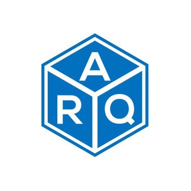 ARQ harfi logo tasarımı siyah arka planda. ARQ yaratıcı harflerin baş harfleri logo konsepti. ARQ harf tasarımı.