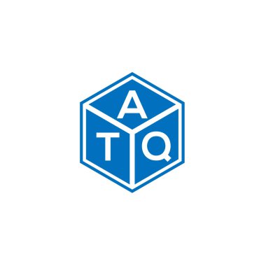Siyah arka planda ATQ harfi logo tasarımı. ATQ yaratıcı harflerin baş harfleri logo kavramı. ATQ harf tasarımı.