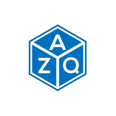 Siyah arka planda AZQ harfi logo tasarımı. AZQ yaratıcı harflerin baş harfleri logo kavramı. AZQ harf tasarımı.