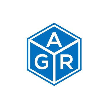 Siyah arka planda AGR harf logosu tasarımı. AGR yaratıcı harflerin baş harfleri logo konsepti. AGR harf tasarımı.