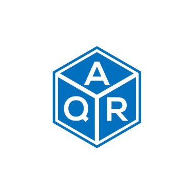 Siyah arka planda AQR harf logosu tasarımı. AQR yaratıcı harflerin baş harfleri logo kavramı. AQR harf tasarımı.
