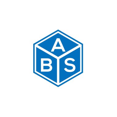 ABS harfi logo tasarımı siyah arka planda. ABS yaratıcı harflerin baş harfleri logo kavramı. ABS harf tasarımı.