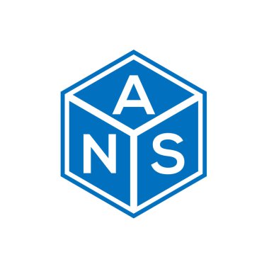 Siyah arka planda ANS harfi logo tasarımı. ANS yaratıcı harflerin baş harfleri logo kavramı. ANS harf tasarımı.