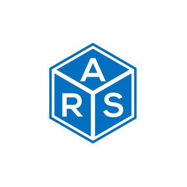 ARS harfi logo tasarımı siyah arka planda. ARS yaratıcı harflerin baş harfleri logo kavramı. ARS harf tasarımı.