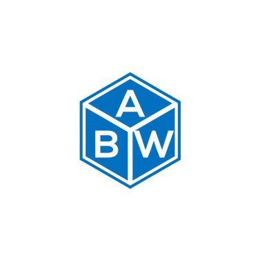 Siyah arka planda ABW harf logosu tasarımı. ABW yaratıcı harflerin baş harfleri logo kavramı. ABW harf tasarımı.